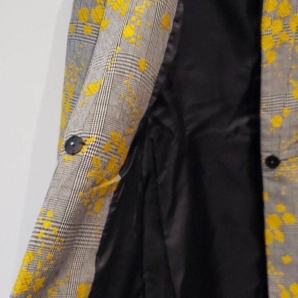 ZARA Basic Petticoat Grey Plaid Yellow Embroidery Ladies Women's XS Jacqua - Picture 7 of 11